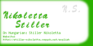 nikoletta stiller business card